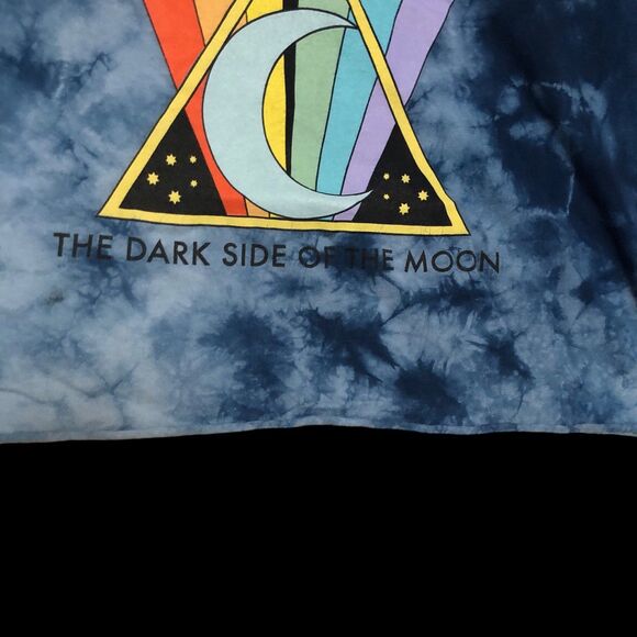 Pink Floyd The Dark Side of the Moon Cropped T-Shirt, Rainbow Triangle Graphic - Picture 8 of 10